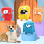 Cute Monster Shaped Latex Squeaky Dog Toy Durable and Easy to Clean Pet Toy - Korvel
