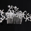 Hair comb, bridal rhinestone and pearl headdress, wedding dress accessories - Korvel