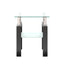 1-Piece Modern Tempered Glass Tea Table Coffee Table End Table, Square Table for Living Room, Transparent/Black - Korvel