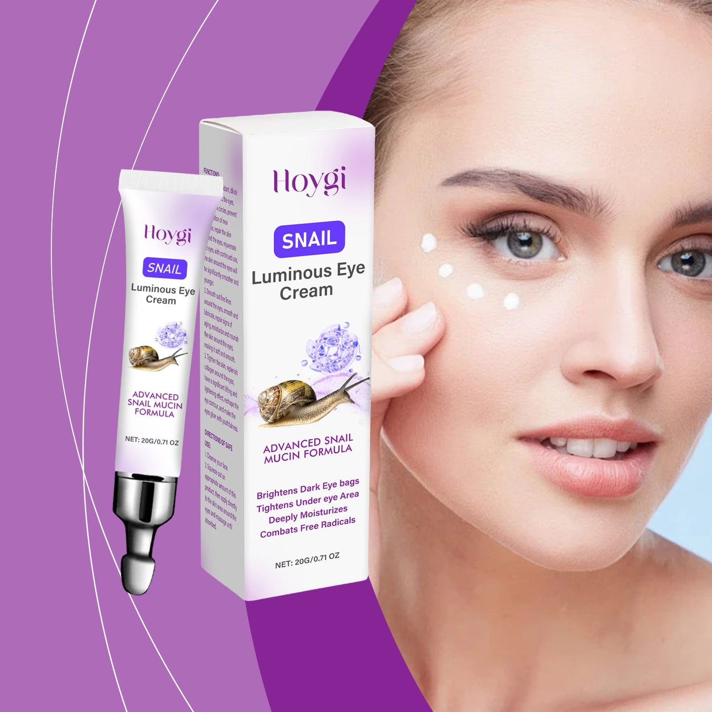 Crema de Ojos Reafirmante Premium con Extracto de Caracol