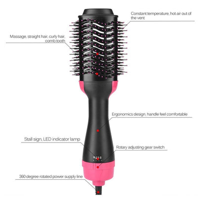 Multifunctional 2 in 1 Hair Dryer Volumizer Rotating Hot Hair Brush - Korvel