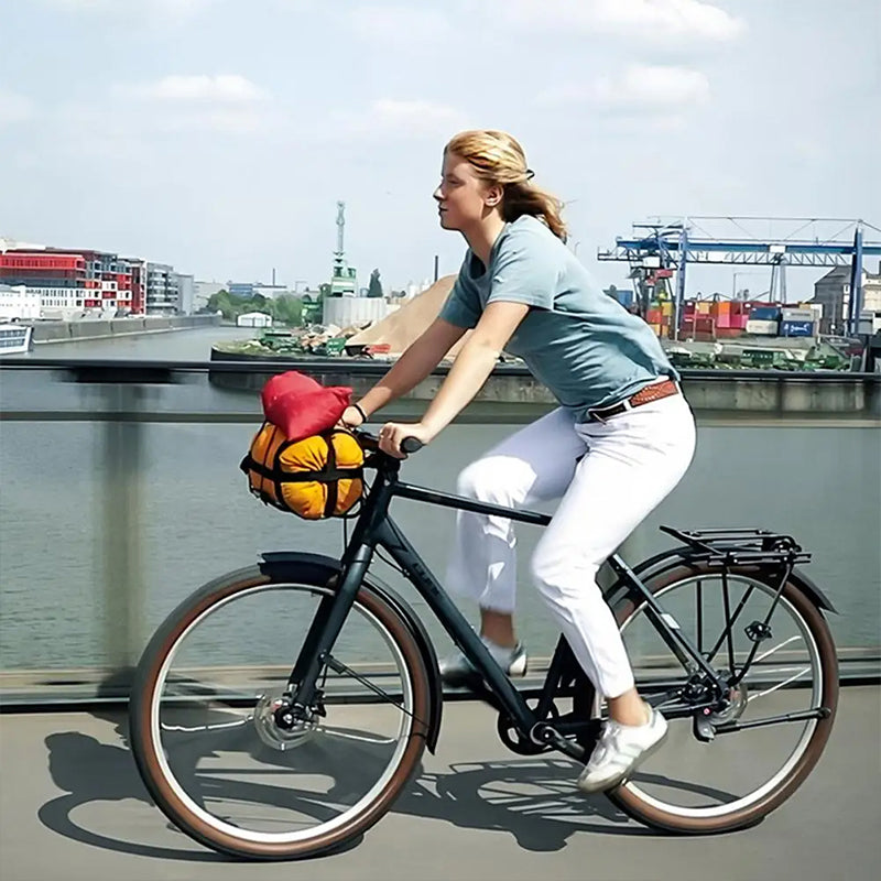 Folding front bike bag, metal bike basket, front carrier, panniers, bike luggage, mountain bike accessories - Korvel
