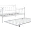 Light Grey Metal Double Bed with Trundle