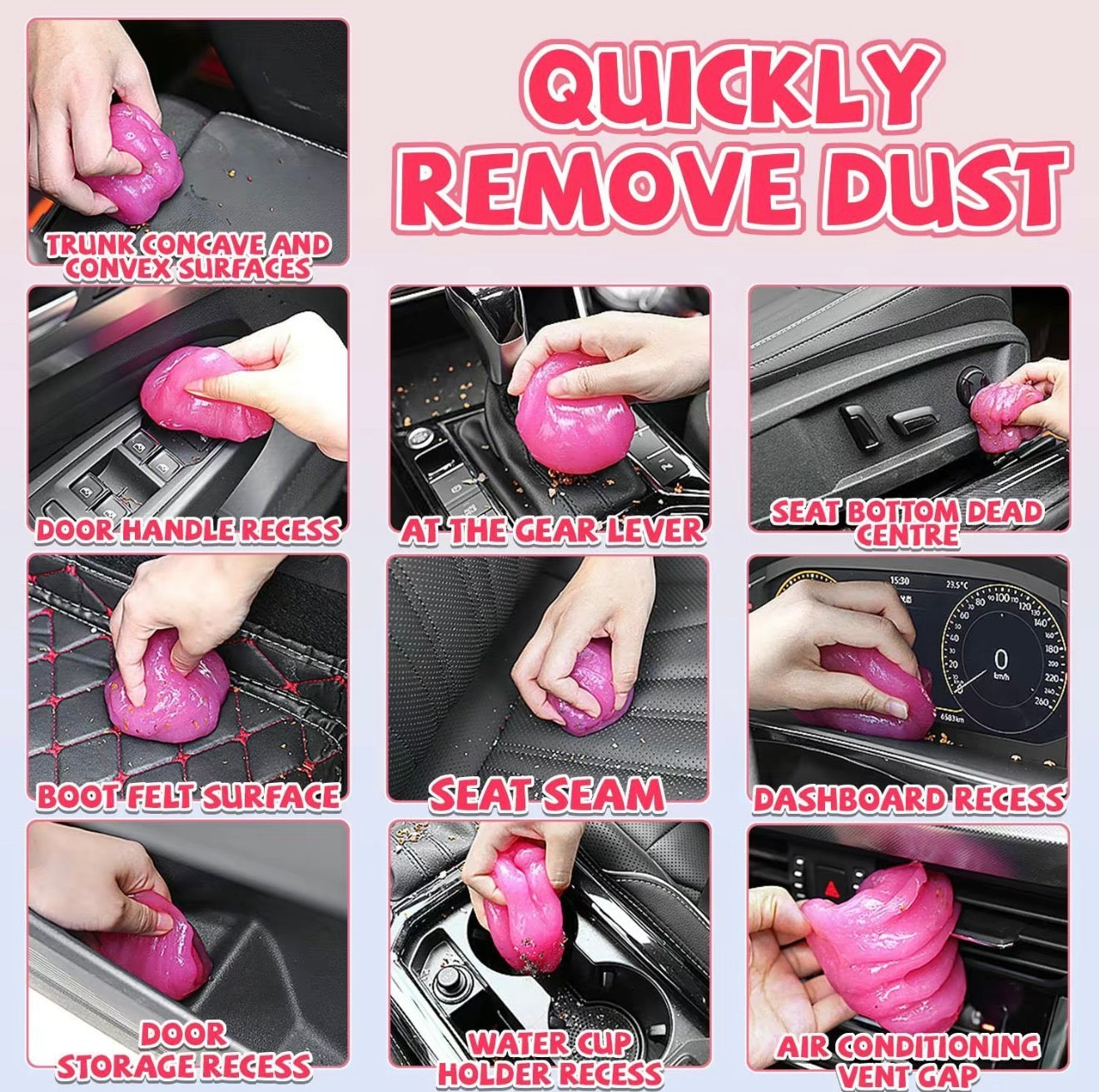 DustFix Car Cleaning Gel - Versatile Detailing Putty