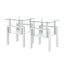 Set of 2 Modern Tempered Glass Coffee Tables