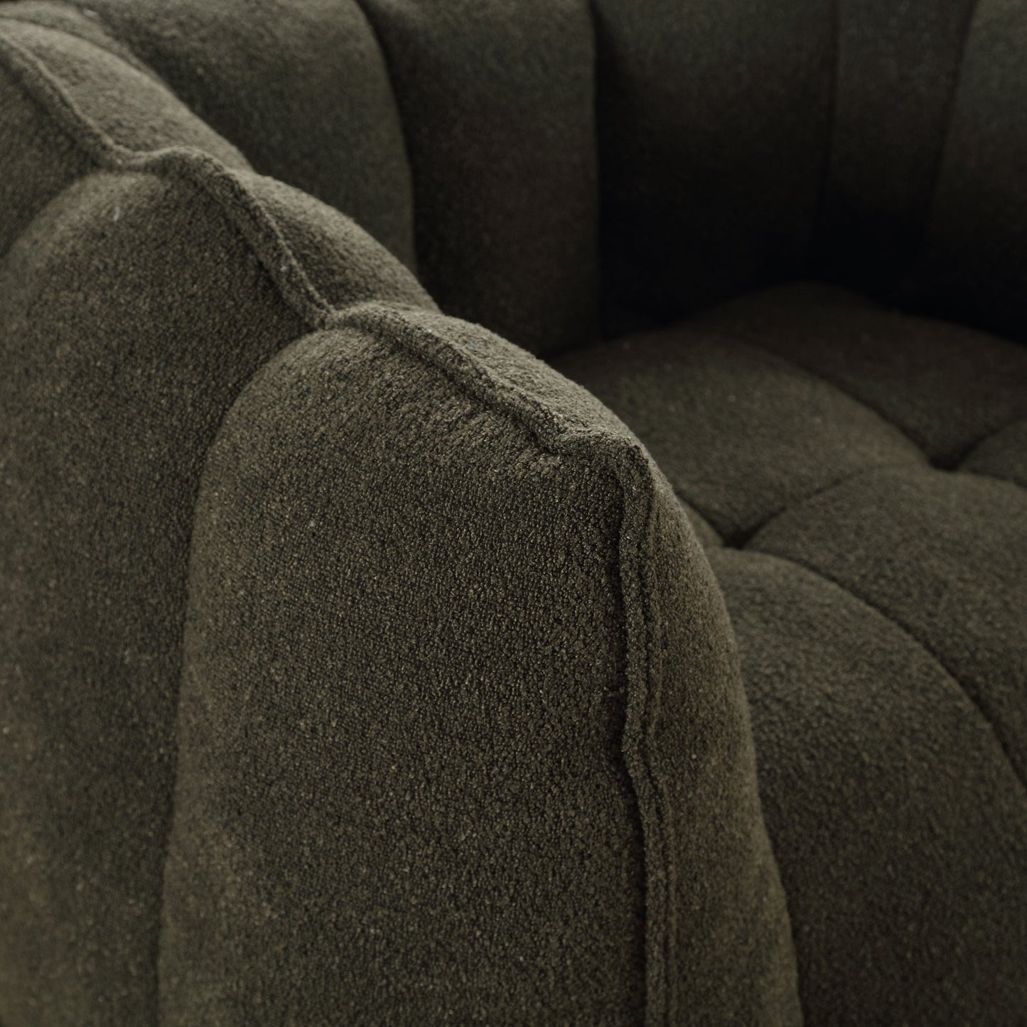 Soft Bean Bag Chair with High Resilient Foam(Chips)for living room and bedroom,Comfortable Square Lazy Sofa with Footstool - Korvel