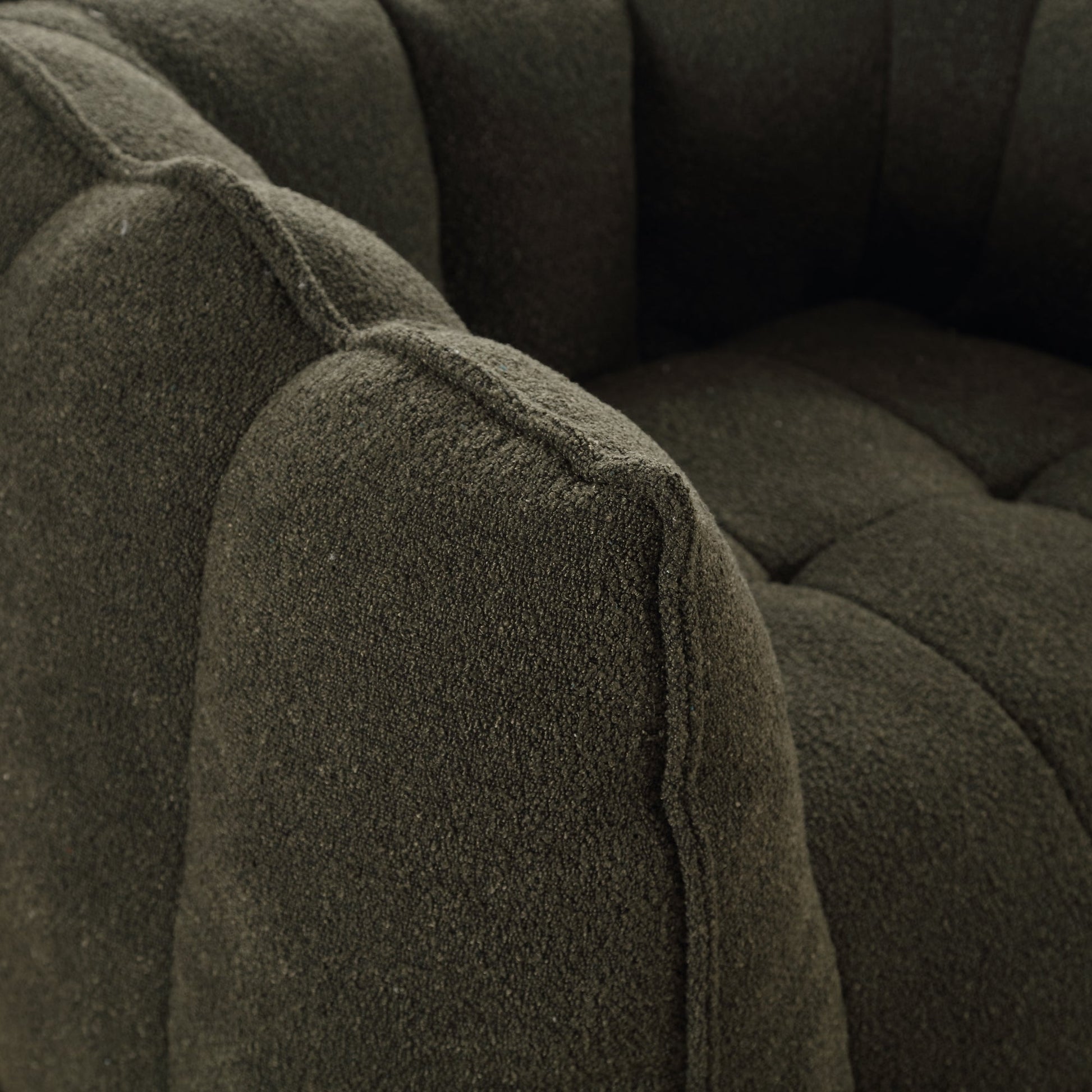 Soft Bean Bag Chair with High Resilient Foam(Chips)for living room and bedroom,Comfortable Square Lazy Sofa with Footstool - Korvel