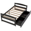 Espresso Twin Size Platform Bed with Two Drawers
