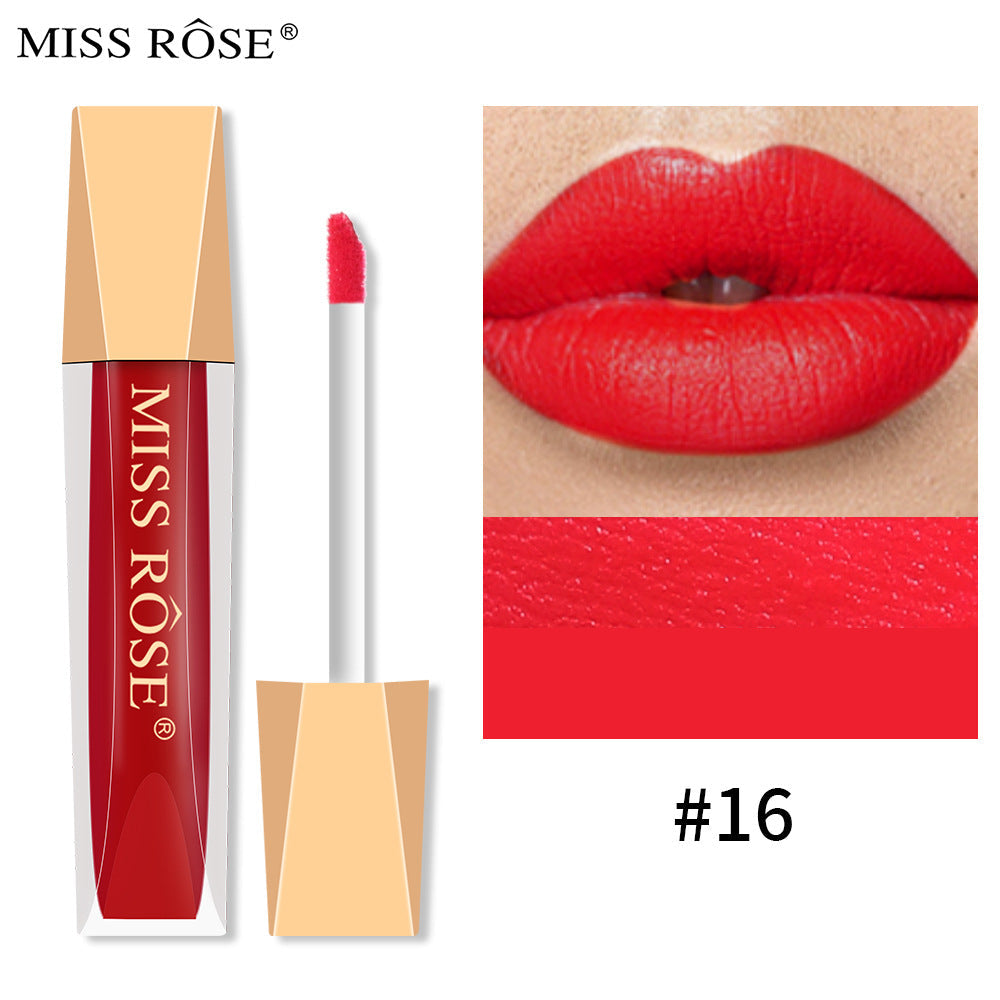 Velvet Matte Pearlescent Lip Gloss - Non-Fading & Non-Stick