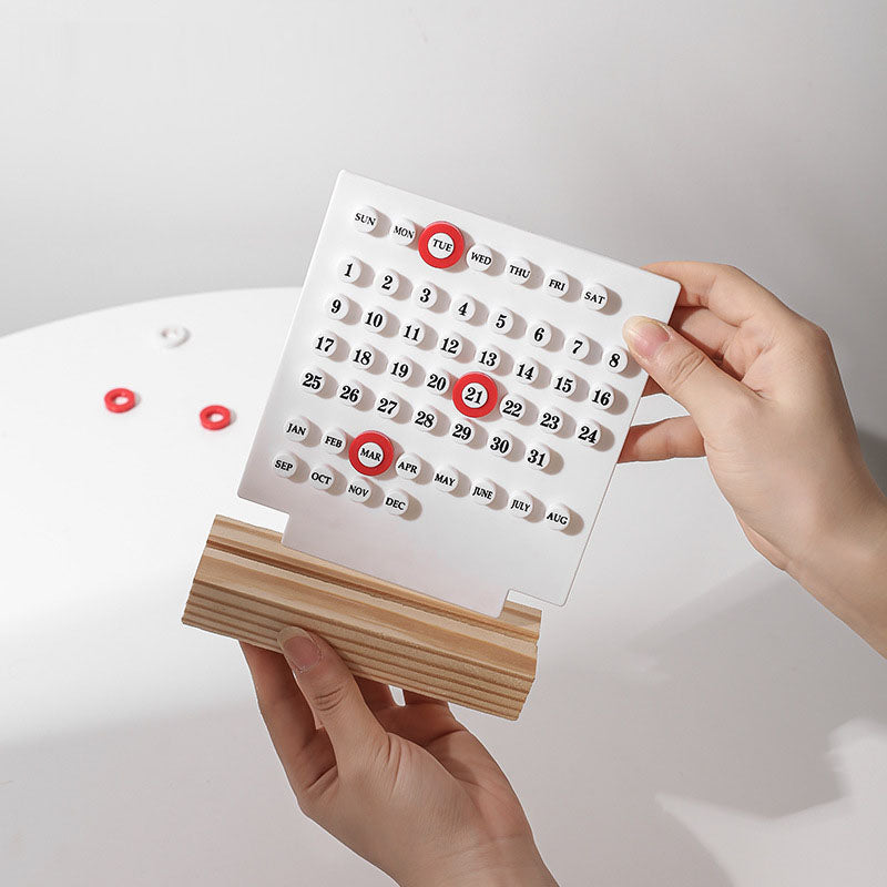Calendario Creativo de Anillo Estético Alto 2023 - Decoración de Escritorio