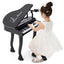 37-Key Kids Piano Keyboard with Stool - Black