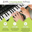 37-Key Kids Piano Keyboard with Stool - Black