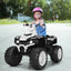 12V Kids Ride-On ATV with LED Lights - White