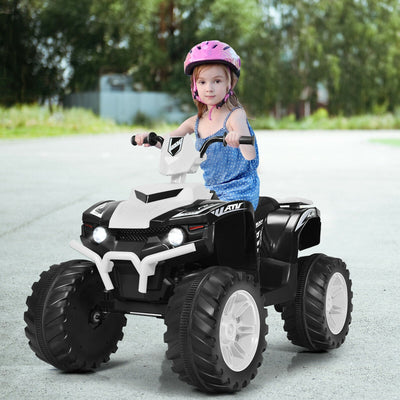 ATV pour enfants 12V avec lumières LED - Blanc