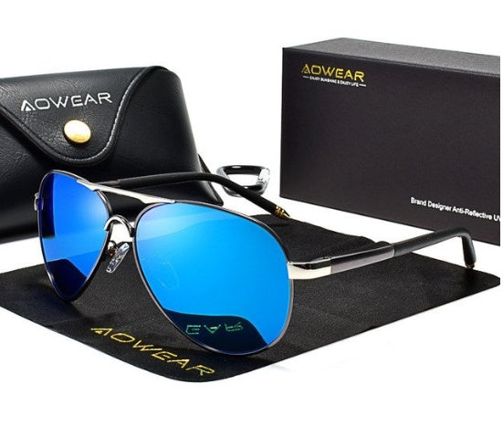 Lunettes de pilote premium avec grande monture pour hommes