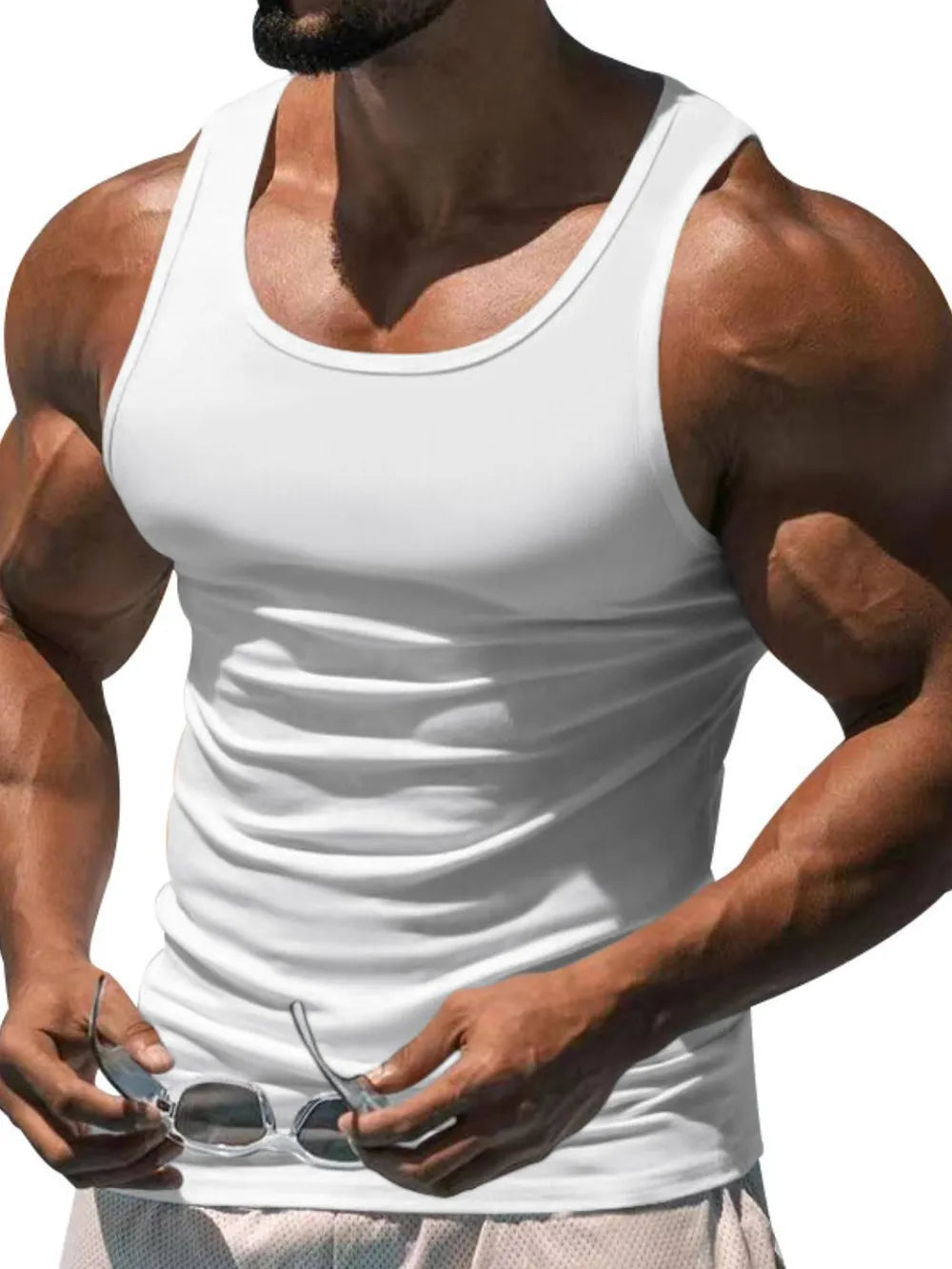 Débardeur à larges bretelles pour hommes grande taille