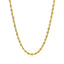 3.0mm 14k Yellow Gold Solid Diamond Cut Rope Chain