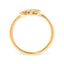 10K Yellow Gold Diamond Leaf and Branch Ring - Size 7
