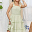 Summer Smocked Ruffled Wide Strap Mini Dress