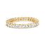 Anillo Eternidad de Diamantes Corte Princesa en Oro Amarillo de 14K - Talla 7