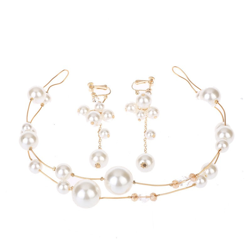 Bride Pearl Headwear Exquisite Handmade Beaded Jewelry - Korvel