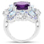 Bague de fiançailles multi-stones de 8,38 carats en argent sterling .925