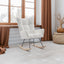 Premium Nursery Rocking Chair with Teddy Fabric Cushion