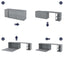 Queen Size Murphy Bed with Rotable Desk  Gray - Korvel