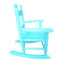 Children's rocking light Light Blue chair- Indoor or Outdoor -Suitable for kids-Durable - Korvel