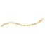 14k Yellow Gold MOP Paperclip Gem Link Bracelet