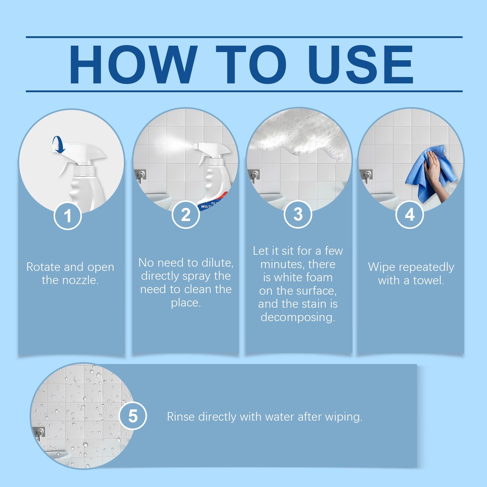 Tile Multi-Purpose Cleaner, Floor Wall Tile Polishing Maintenance Cleaning Decontamination Clean - Korvel