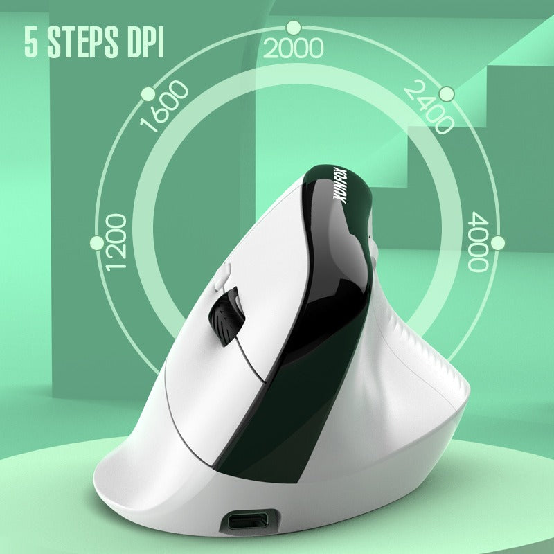 Ratón Vertical Inalámbrico Bluetooth - Modo Dual Silencioso para Uso en Oficina