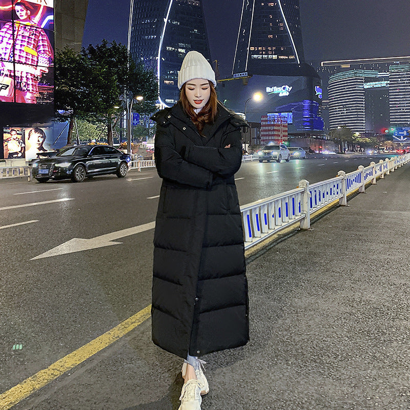 Premium Long Down Jacket for Women - Ultralong Overknee Style