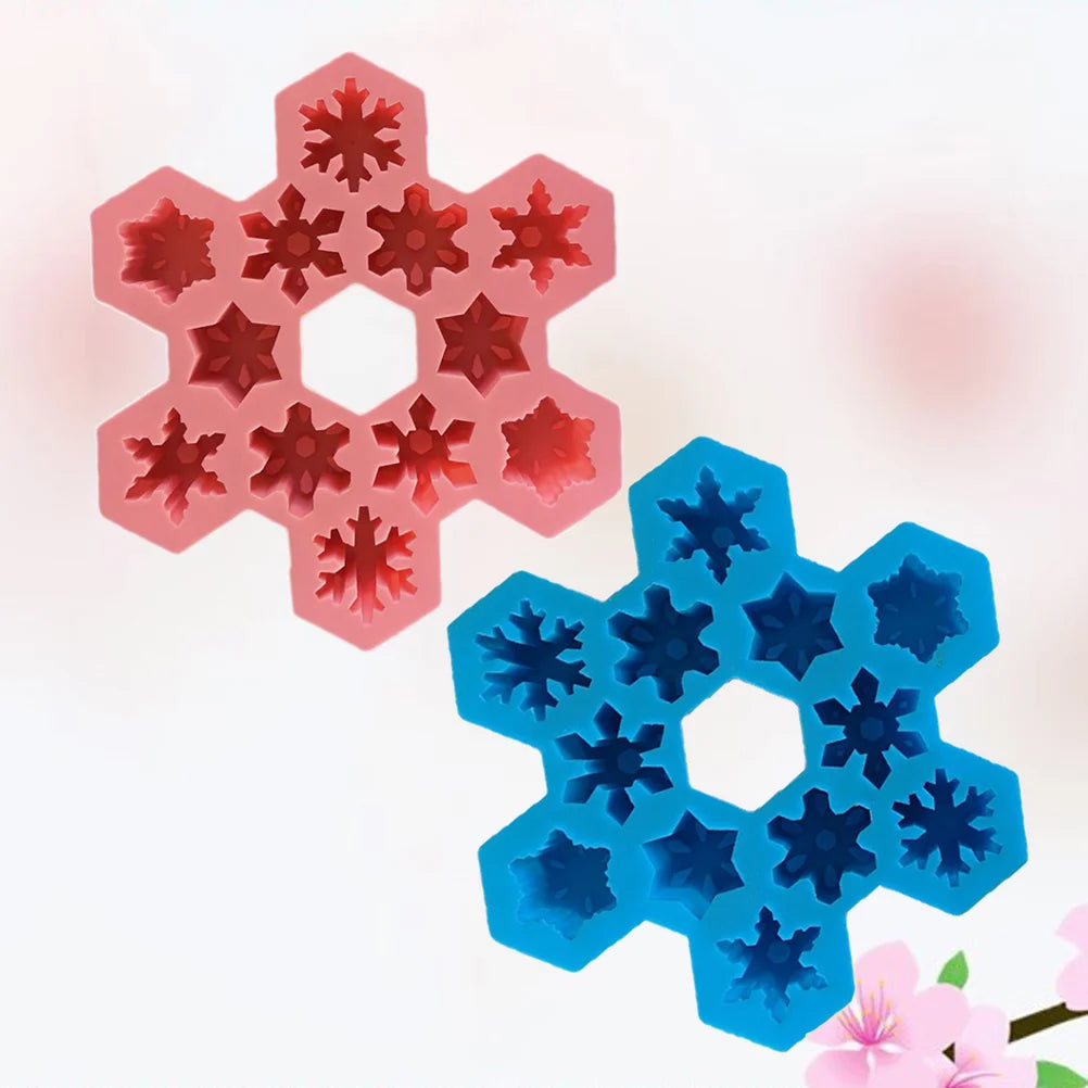 Moldes de Silicona en Forma de Copo de Nieve para Navidad