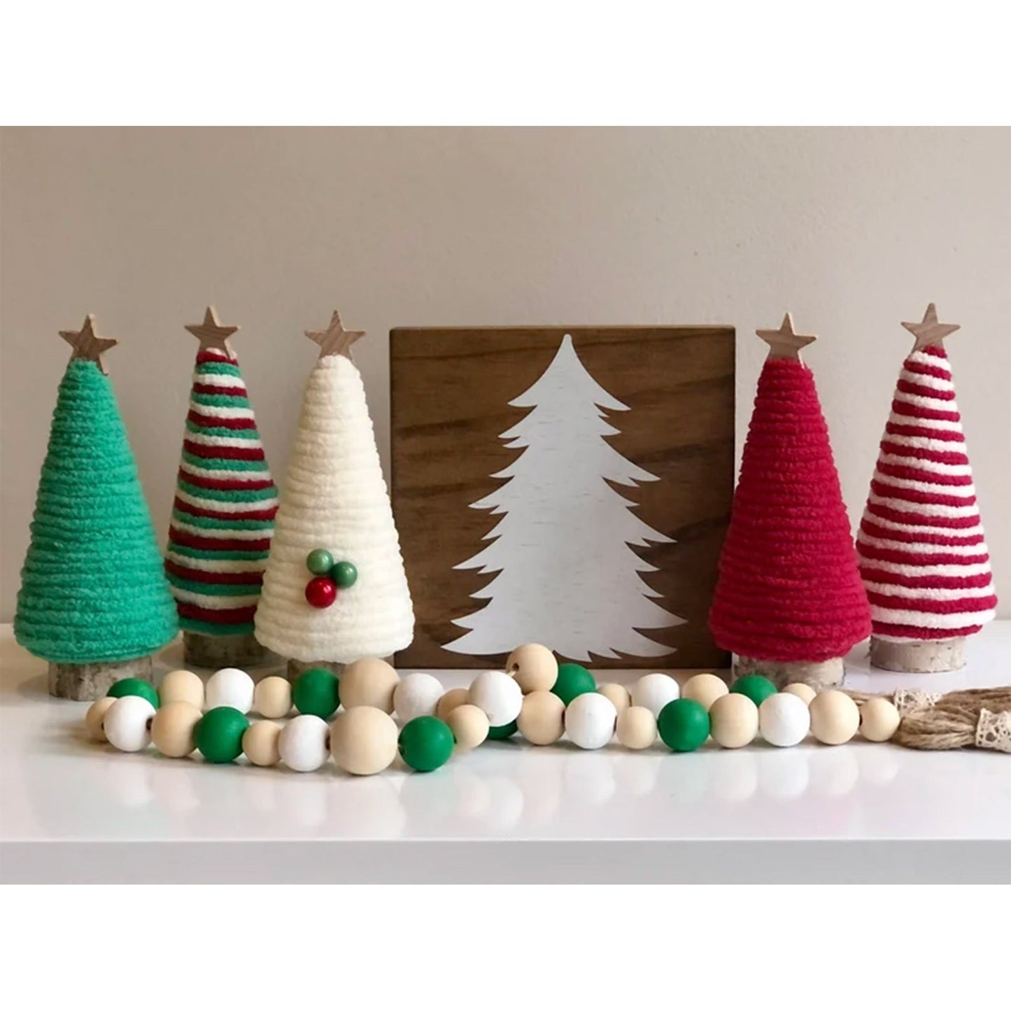 Christmas Mini Christmas Tree Table Shelves Scene Decoration Tray Ornaments - Korvel