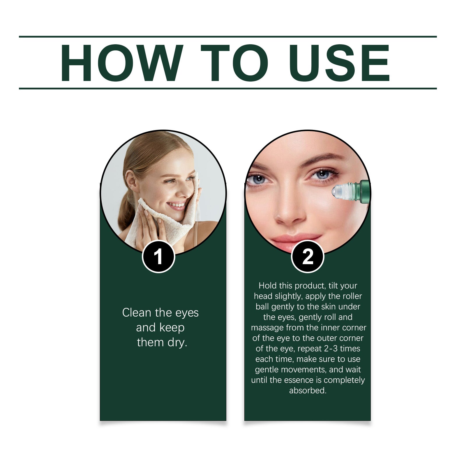 Mint Essence Eye Roller, Fade Fine Lines Crow's Feet Moisturizing Elastic Eye Anti-Wrinkle - Korvel