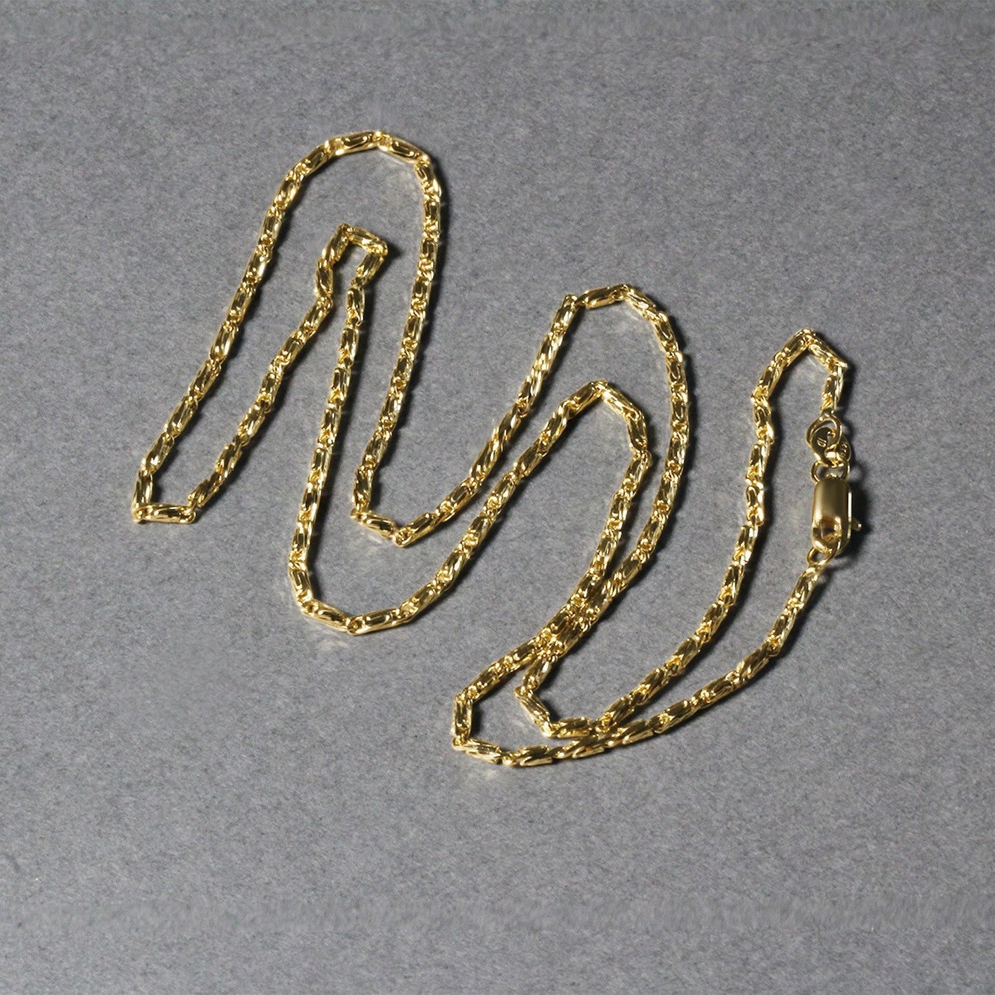 14k Yellow Gold Diamond Cut Fancy Links Pendant Chain