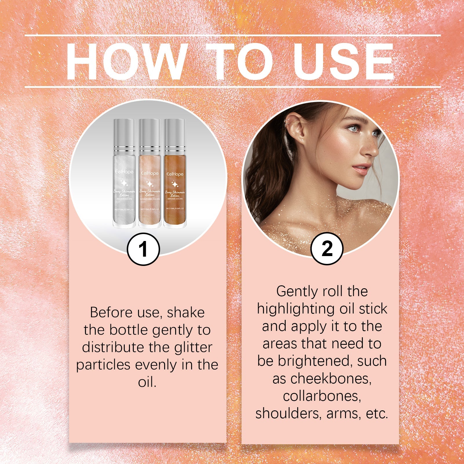 Face Highlight Oil Stick Set Party Ball Show Makeup Ball Liquid Fluorescent Highlight Oil - Korvel