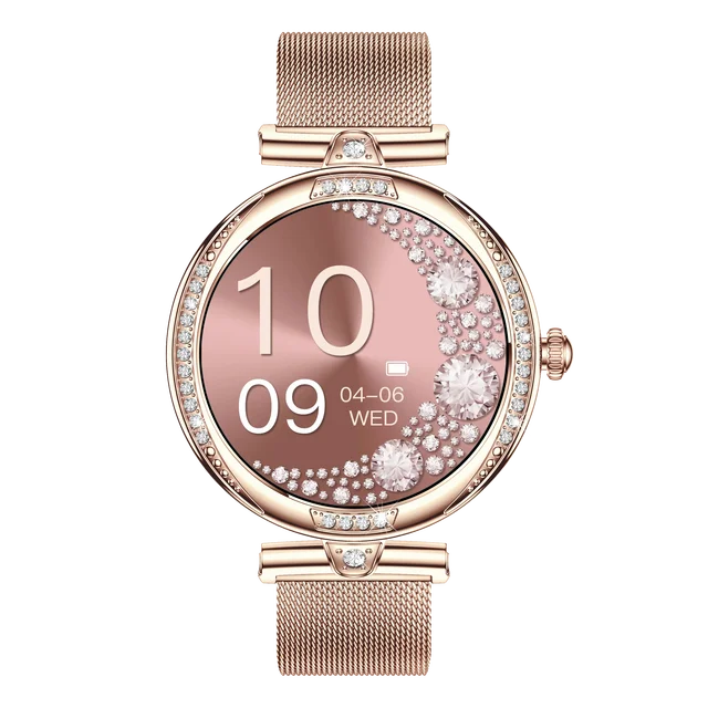 NX17 Pro Smart Watch Fashion Dimanond Ladies Wristwatch Amoled Bluetooth Calling Health Monitoring Women Fitness Smartwatch - Korvel