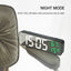 9-Inch Digital Wall Clock: Temp/Humid, Night Mode, Snooze, 12/24H, USB Plug-in LED Alarm Clock - Korvel