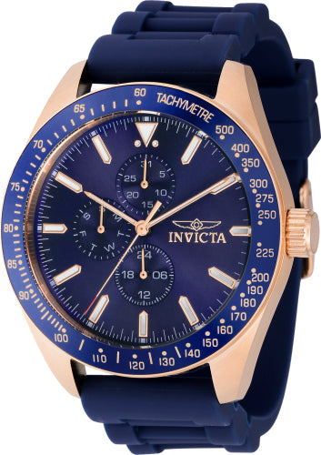 Invicta Men's Aviator Watch - Blue Dial & Silicone Strap