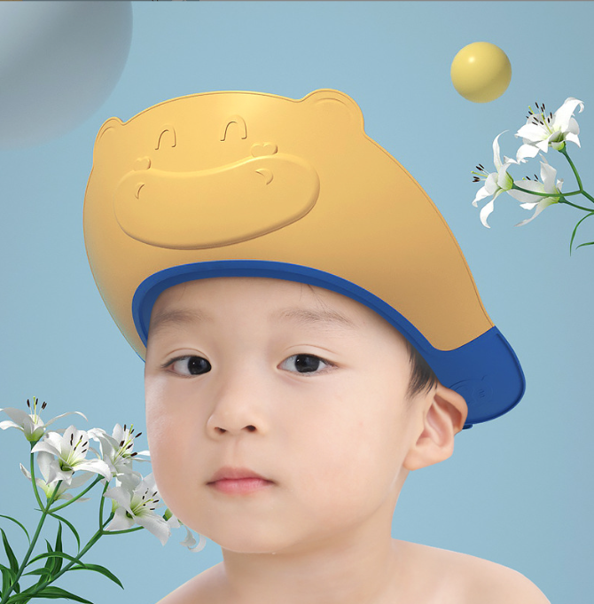 Baby Shampoo God Ear Protector Shampoo Hat Adjustable Infant Child and Toddler Waterproof Shower Shampoo Hat - Korvel