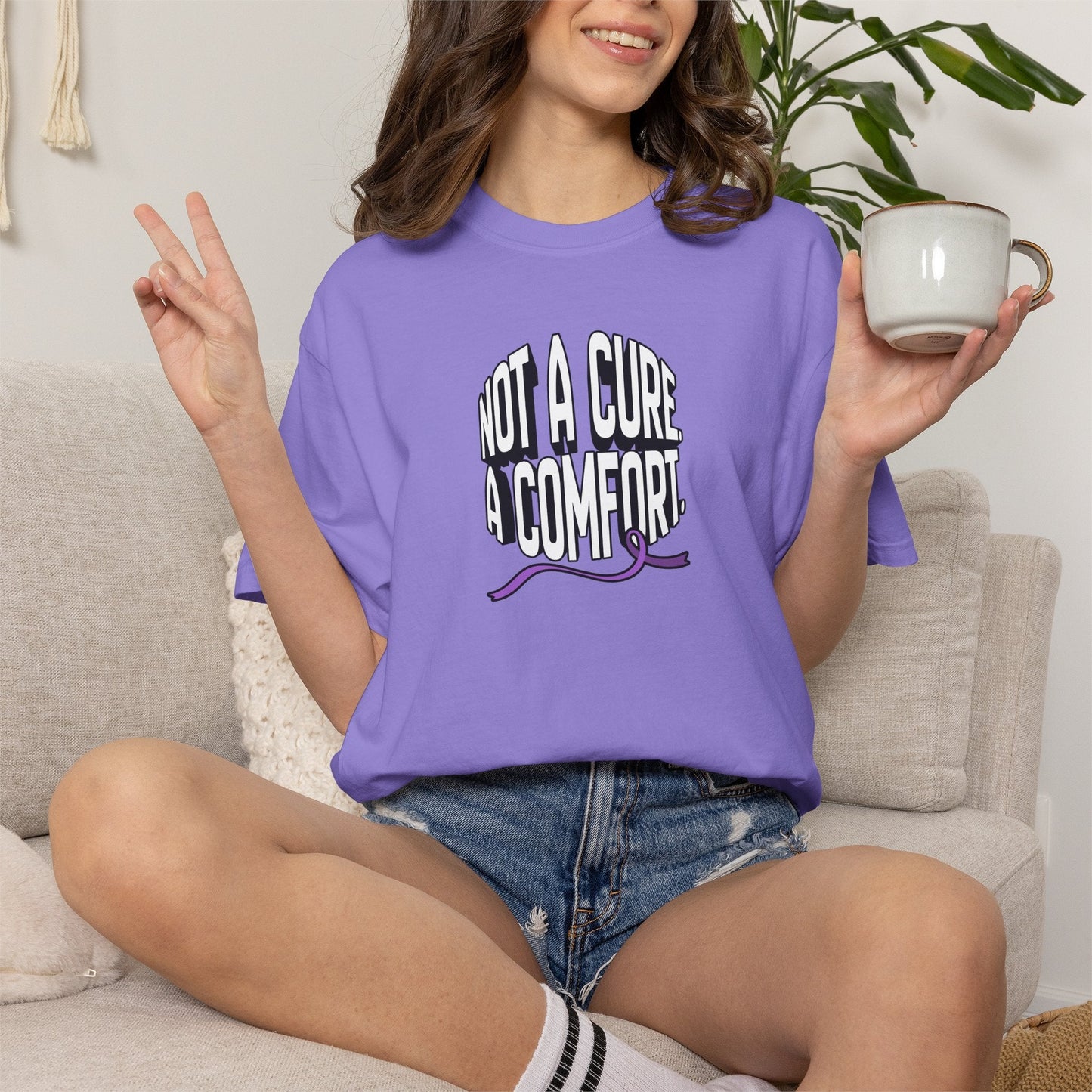 Pas un remède, un vêtement de confort - T-shirt teint en pièce