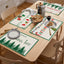 stmas linen placemats holiday party decorations insulation mats linen Christmas tree printed coasters - Korvel