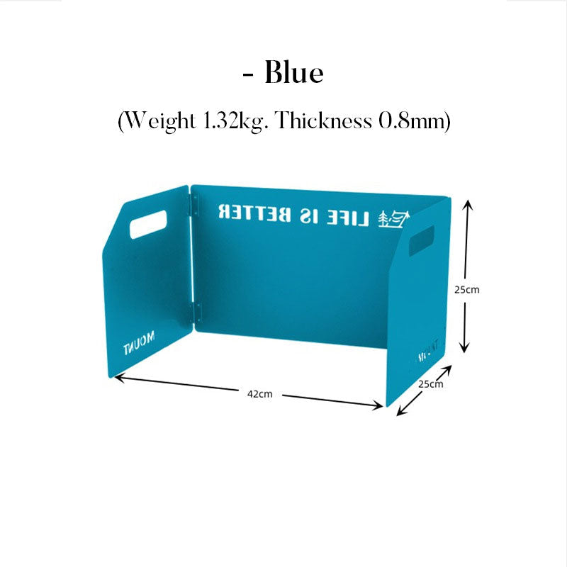 Outdoor stove enclosure wind shield camping wind shield shielding plate cassette stove folding gas stove stove wind shield - Korvel