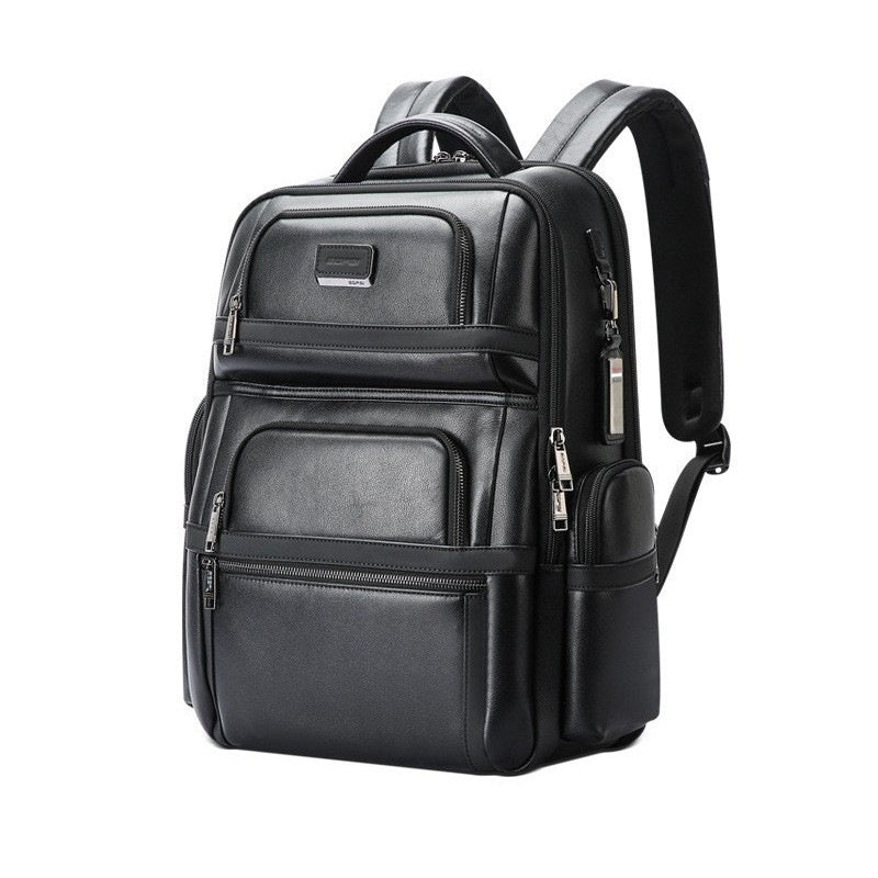 Genuine Leather Men's Commuter Backpack - First Layer Cowhide