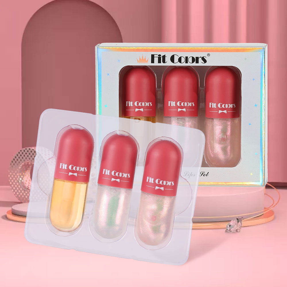 Conjunto de Brillo Labial Perlescente Rico - Hidratante y Humectante