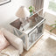 Farm kennel Flat noodles furniture with sliding barn door, farm wooden kennel end table, dog house with removable partition - Korvel