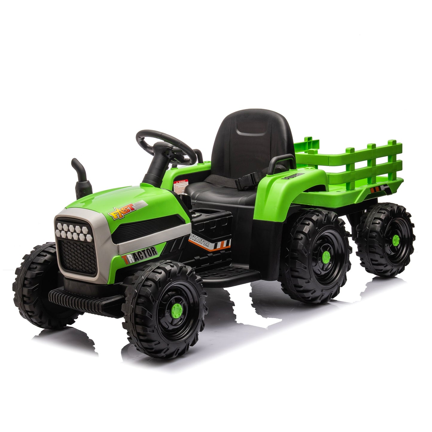 Children's electric tractor toy, powered by 24V battery, 200w * 2 motor 1.86-4.97MPH/remote control three speed adjustable - Korvel