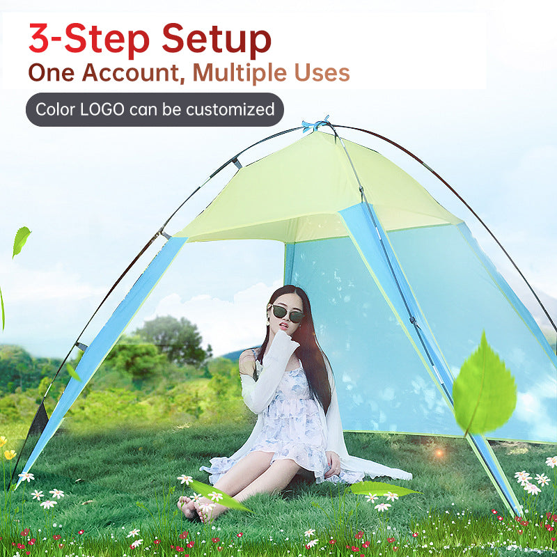 Pop Up Beach Tent Sun Shade Shelter Anti-UV Shelter Fully Automatic Folding Camping Tent - Korvel